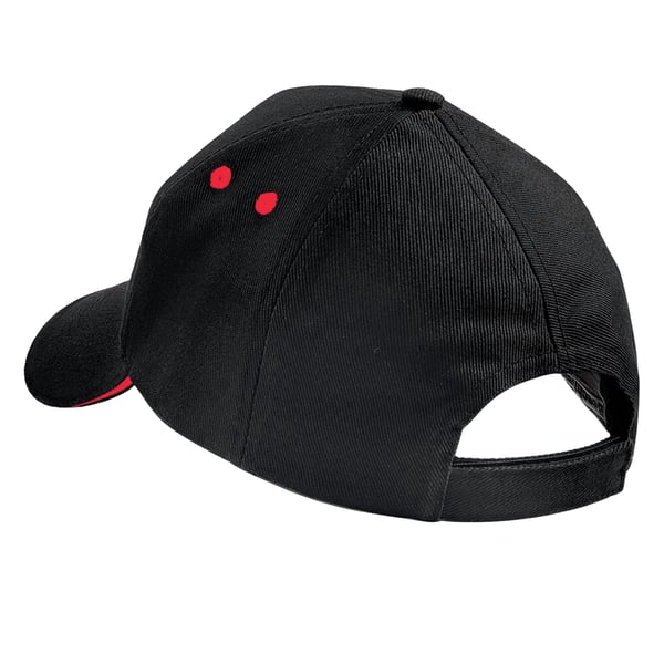 Beechfield Unisex Ultimate 5 Panel Contrast Baseball Cap With Sandwich Peak / Headwear