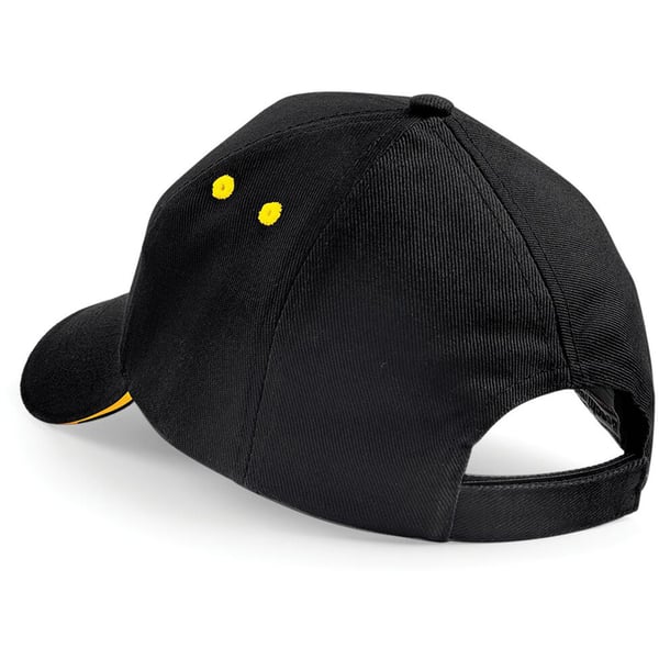 Beechfield Unisex Ultimate 5 Panel Contrast Baseball Cap With Sandwich Peak / Headwear