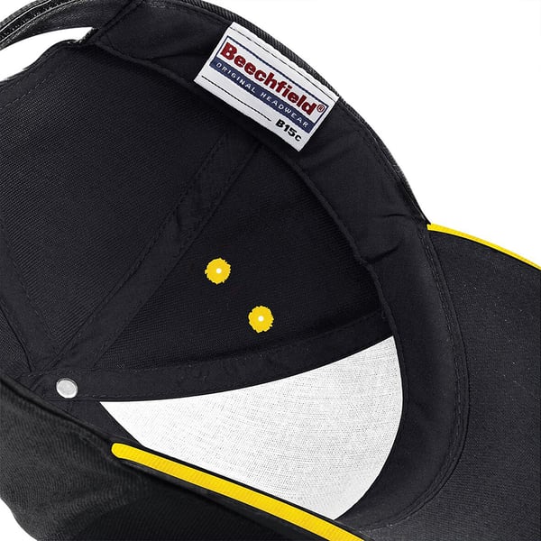 Beechfield Unisex Ultimate 5 Panel Contrast Baseball Cap With Sandwich Peak / Headwear