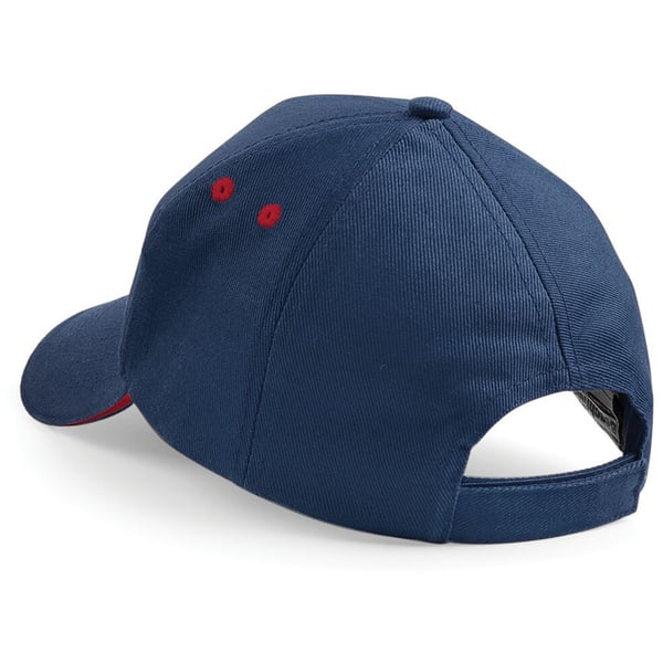 Beechfield Unisex Ultimate 5 Panel Contrast Baseball Cap With Sandwich Peak / Headwear
