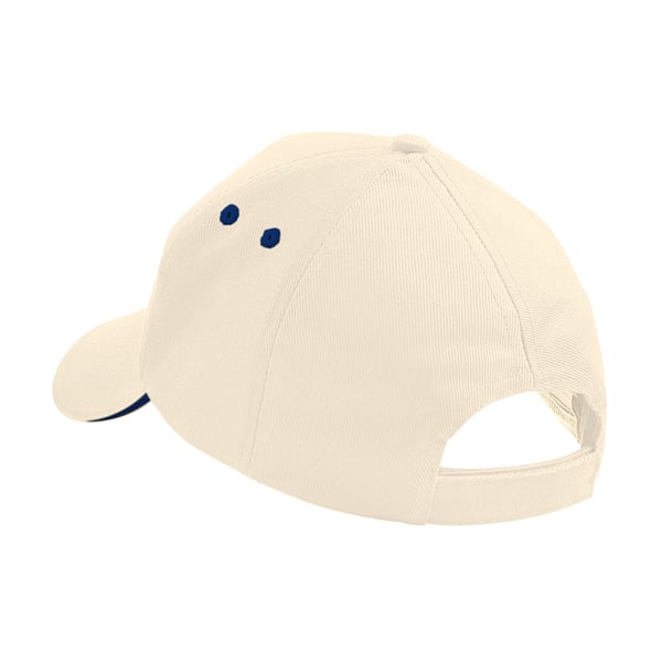 Beechfield Unisex Ultimate 5 Panel Contrast Baseball Cap With Sandwich Peak / Headwear