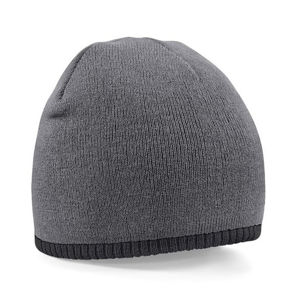 Beechfield Unisex Two-Tone Knitted Winter Beanie Hat