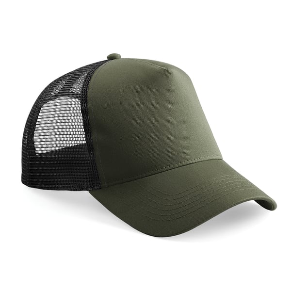 Beechfield Miesten Puoliverkko Trucker Lippis / Päähine
