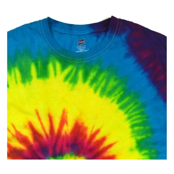 Colortone Womens/Ladies Rainbow Tie-Dye Short Sleeve Heavyweight T-Shirt