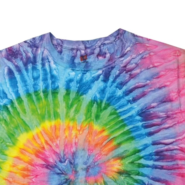 Colortone Womens/Ladies Rainbow Tie-Dye Short Sleeve Heavyweight T-Shirt