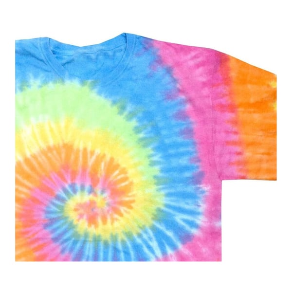 Colortone Womens/Ladies Rainbow Tie-Dye Short Sleeve Heavyweight T-Shirt