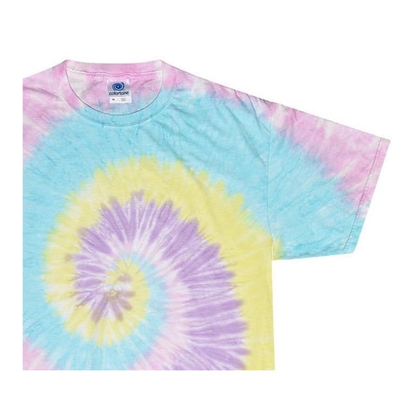 Colortone Womens/Ladies Rainbow Tie-Dye Short Sleeve Heavyweight T-Shirt