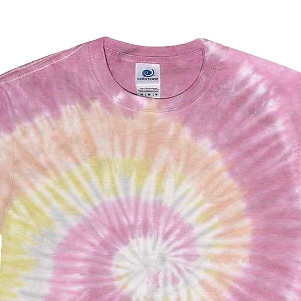 Colortone Womens/Ladies Rainbow Tie-Dye Short Sleeve Heavyweight T-Shirt