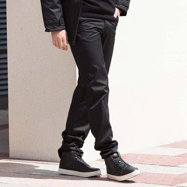 Henbury Mens 65/35 Flat Fronted Chino Trousers