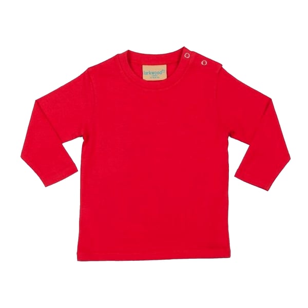 Larkwood Baby Unisex Plain Long Sleeve T-Shirt