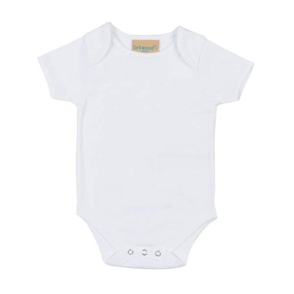 Larkwood Baby Unisex Short Sleeved Body Suit With Envelope Neck Opening