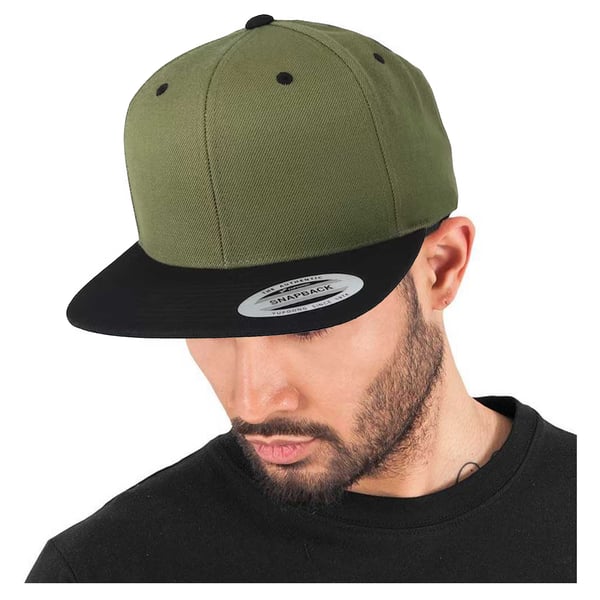Yupoong Mens The Classic Premium Snapback 2-Tone Cap