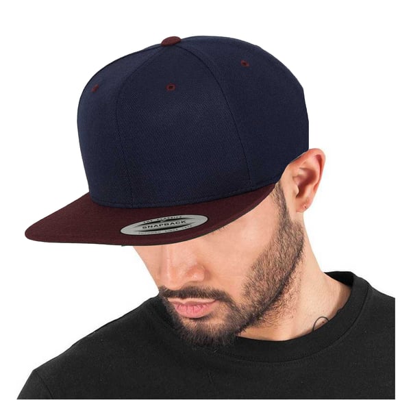 Yupoong Mens The Classic Premium Snapback 2-Tone Cap