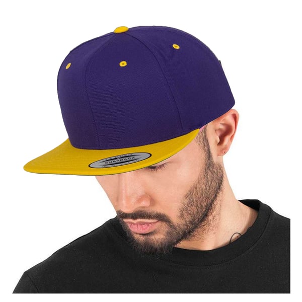 Yupoong Mens The Classic Premium Snapback 2-Tone Cap