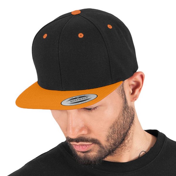 Yupoong Mens The Classic Premium Snapback 2-Tone Cap