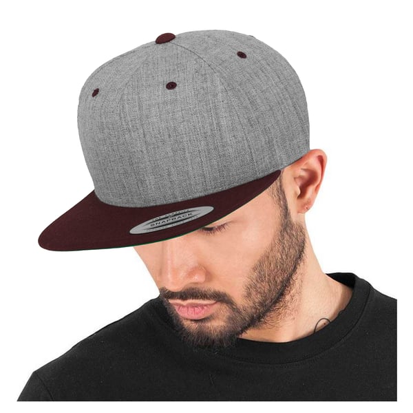 Yupoong Mens The Classic Premium Snapback 2-Tone Cap