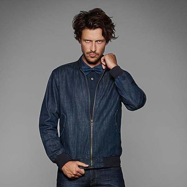 B&C Denim Bomberjakke til mænd Supremacy Denim Bomber Jacket