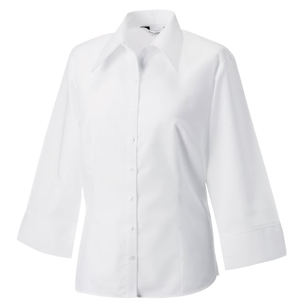 Russell Collection Womens/Ladies 3/4 Sleeve Tencel® Fitted Shirt