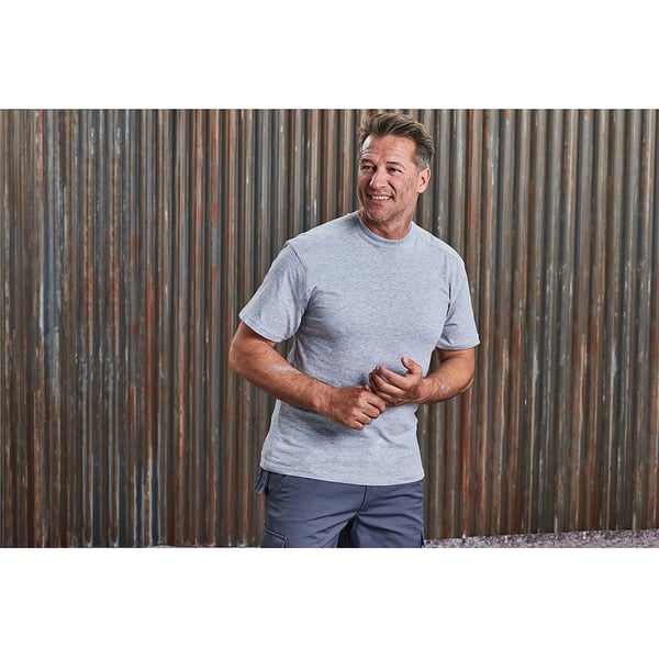 Russell Europe Mens Workwear Short Sleeve Cotton T-Shirt