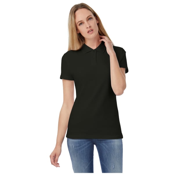 B&C Womens/Ladies ID.001 Plain Short Sleeve Polo Shirt