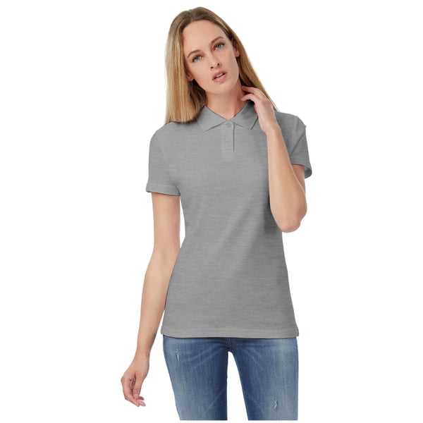 B&C Womens/Ladies ID.001 Plain Short Sleeve Polo Shirt