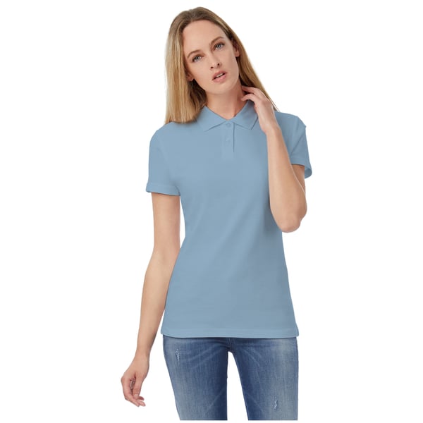 B&C Womens/Ladies ID.001 Plain Short Sleeve Polo Shirt