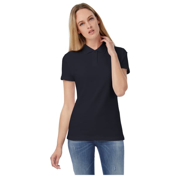 B&C Womens/Ladies ID.001 Plain Short Sleeve Polo Shirt