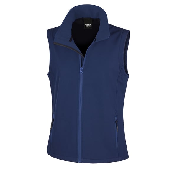 Result Core Womens/Ladies Softshell Bodywarmer med trykbar overflade