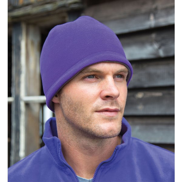 Result Unisex Winter Essentials Reversible Fleece Skull Hat