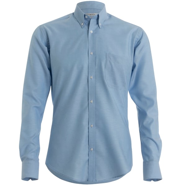 Kustom Kit Herr Slim Fit Långärmad Oxford Arbetsskjorta
