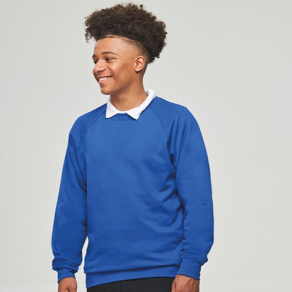 AWDis Academy Mens Crew Neck Raglan Sweatshirt