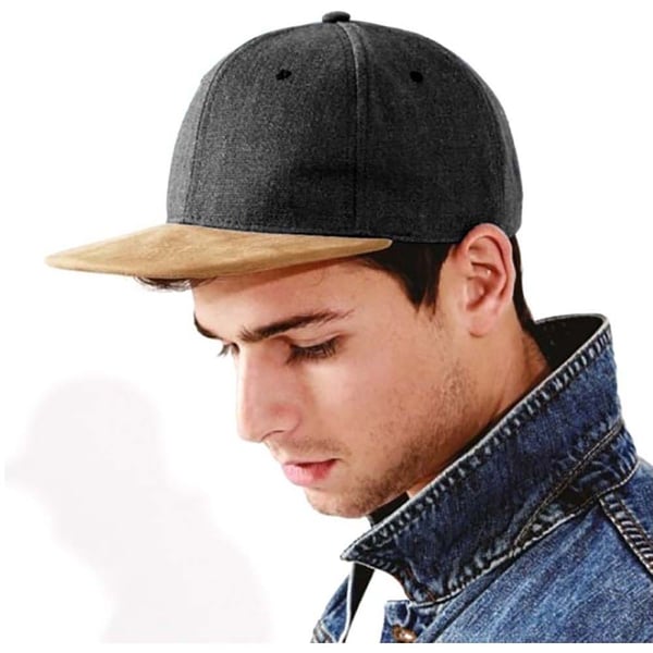 Beechfield Unisex Faux Suede Peak Snapback Cap