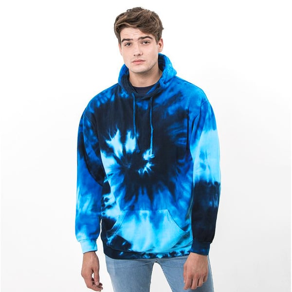 Colortone Unisex Rainbow Tie Dye Pullover hættetrøje