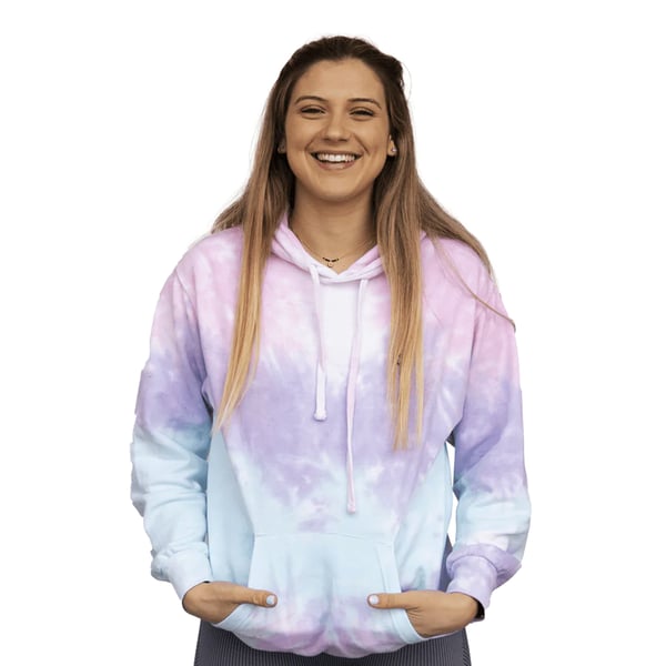 Colortone Unisex Rainbow Tie Dye Pullover hættetrøje