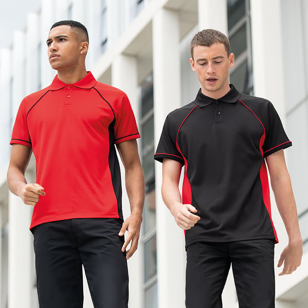 Finden & Hales Mens Panel Performance Sports Polo T-Shirt