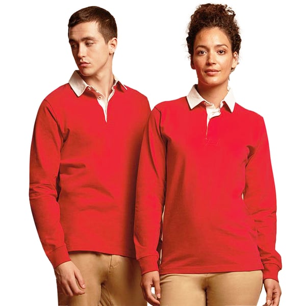 Front Row Mens Premium Long Sleeve Rugby Shirt/Top