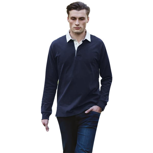 Front Row Mens Premium Long Sleeve Rugby Shirt/Top