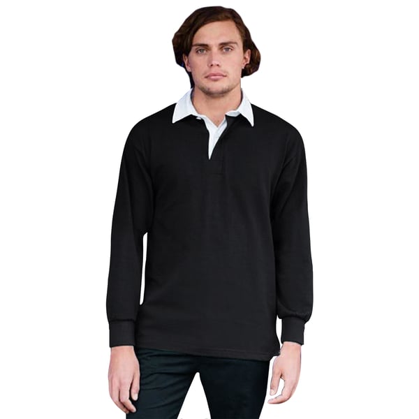 Front Row Mens Premium Long Sleeve Rugby Shirt/Top