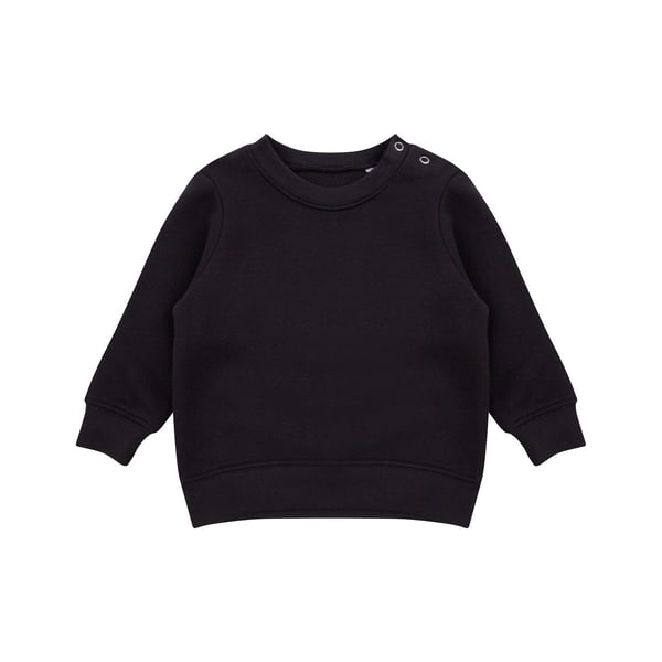 Larkwood Baby Unisex Crew Neck Sweatshirt With Shoulder Poppers