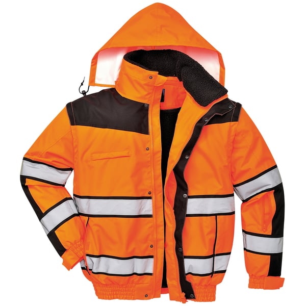 Portwest Herre High Visibility Classic All Weather Bomber Jacket til mænd