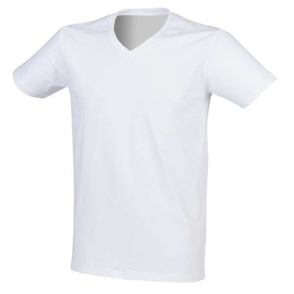 Skinni Fit Men Mens Feel Good Stretch V-neck Short Sleeve T-Shirt