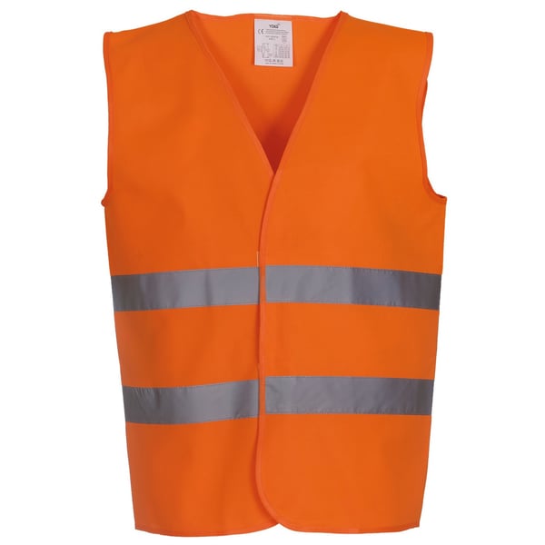 Yoko Mens Hi Vis 2 Bands Vest/Waistcoat