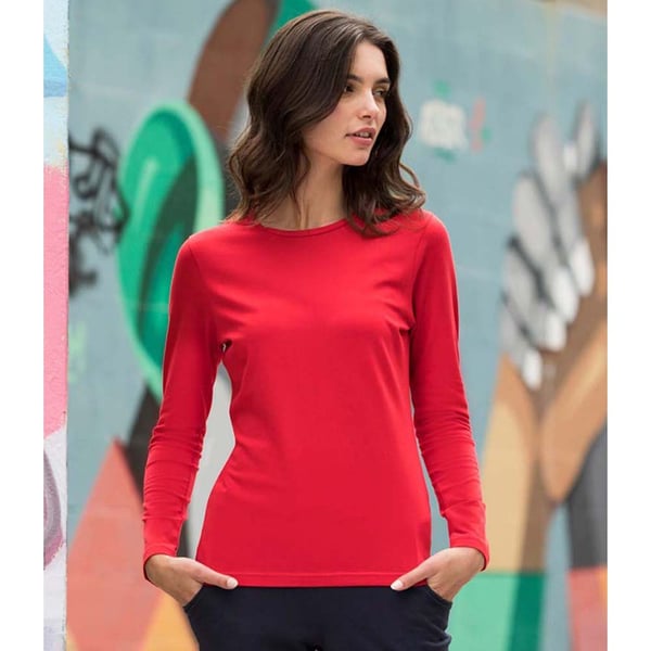 Skinni Fit Womens/Ladies Feel Good Stretch Long Sleeve T-Shirt