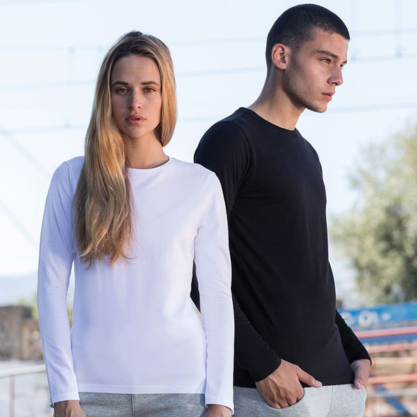 Skinnifit Mens Feel Good Long Sleeved Stretch T-Shirt