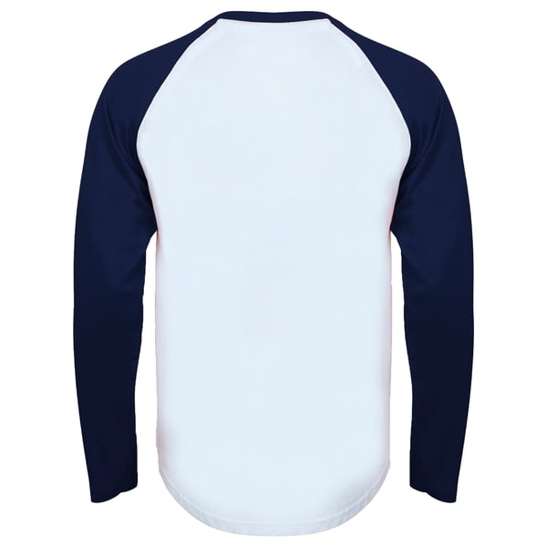 Skinnifit Mens Raglan Long Sleeve Baseball T-Shirt