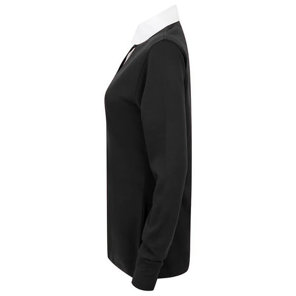 Front Row Womens/Ladies Long Sleeve Plain Sports Rugby Polo Shirt