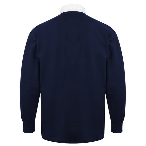 Front Row Kids Unisex Long Sleeve Plain Rugby Sports Polo Shirt