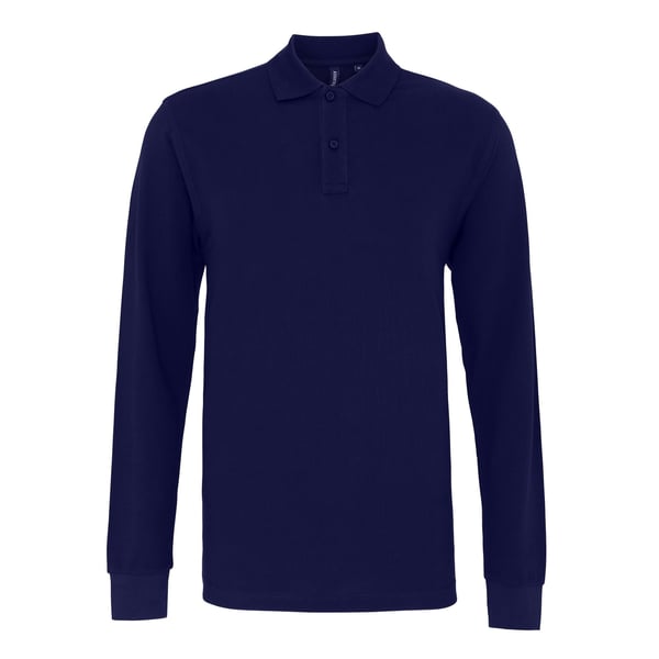 Asquith & Fox Polo shirt med lange ærmer i klassisk pasform til mænd