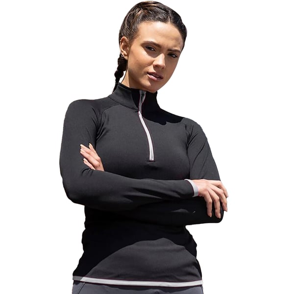 Awdis Just Cool Sweatshirt med halv lynlås til kvinder/damer