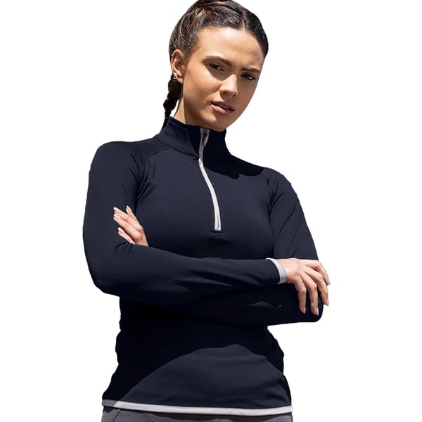 Awdis Just Cool Sweatshirt med halv lynlås til kvinder/damer